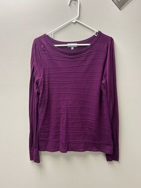 Laura Women’s Long Sleeve Purple Textured‎ Top
